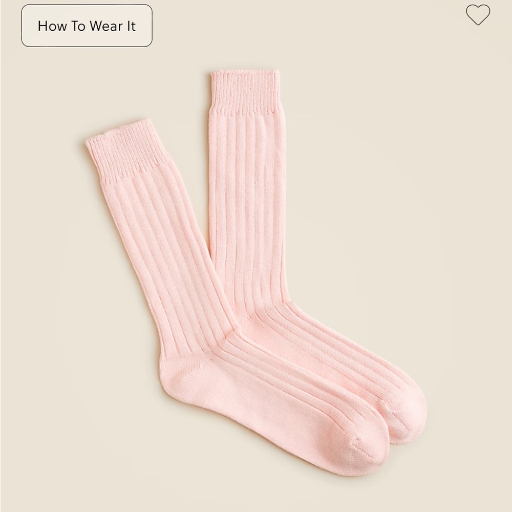 J. Crew • NWT • Ribbed cotton-blend socks